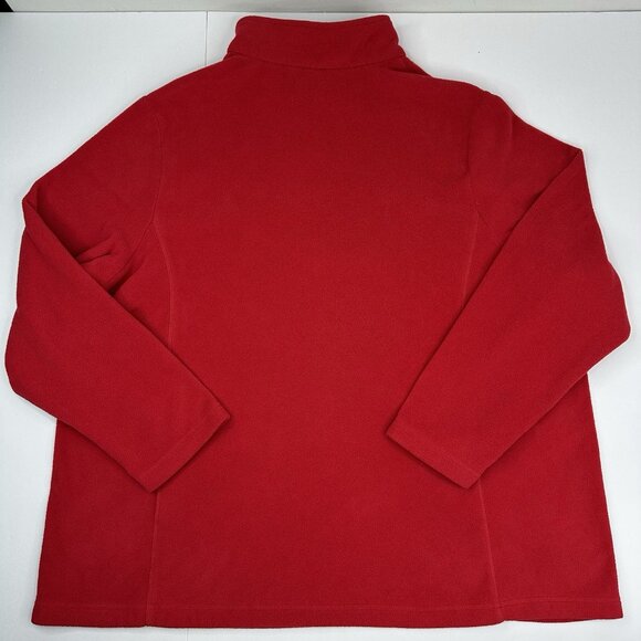 Lands' End Women's Red Athletic Quarter Zip Fleece Activewear Top 2XL/20-22W/C51 - Picture 8 of 15